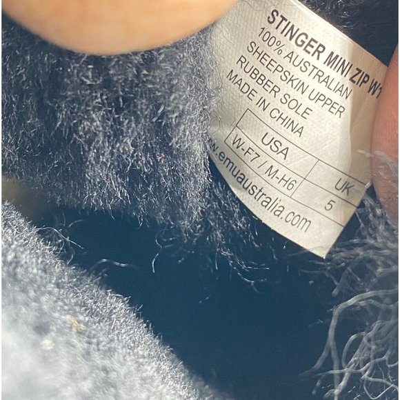 EMU Australia Stinger Mini Zip White Leather Boots Water Resistant W7/M6 NWOB - Picture 5 of 10